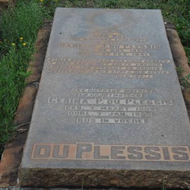 PLESSIS Barend J., du 1890-1941 &amp; Gesina P. 1909-1990