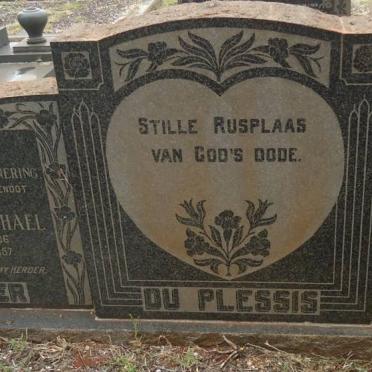 PLESSIS Gabriel Michael, du1906 -1957 &amp; Dina Magrietha Wilhelmina 1907-1993