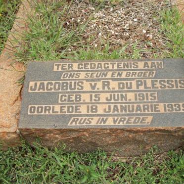 PLESSIS Jacobus v.R., du 1915-1935