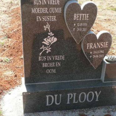 PLOOY Bettie, du 1935-2010 :: Fransie 1941-2013 