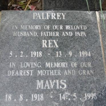 PALVREY Rex 1918-1994 &amp; Mavis 1918-1998