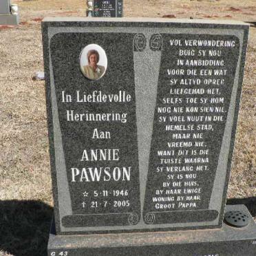 PAWSON Annie 1946-2005