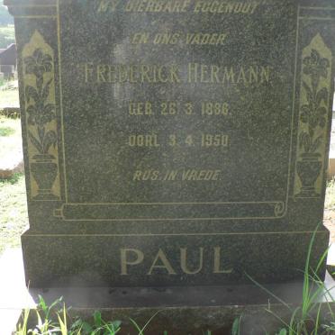 PAUL Frederick Hermann 1886-1950