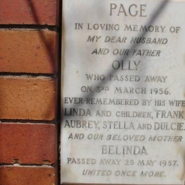 PAGE Olly -1956 &amp; Belinda -1957