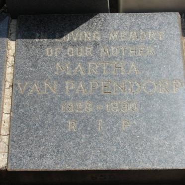 PAPENDORP Martha 1928-1990