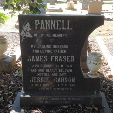 PANNELL James Fraser 1905-1973 &amp; Jessie Carson 1908-1994