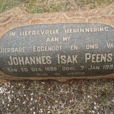 PEENS Johannes Isak 1889-1957