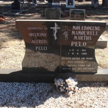 PELO Mojone Alfred 1906-1977 &amp; Molebogeng Mamolwele Martha 1914-2000