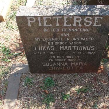 PIETERSE Lukas Marthinus 1905-1977 &amp; Susanna Maria Charlotta 1917-