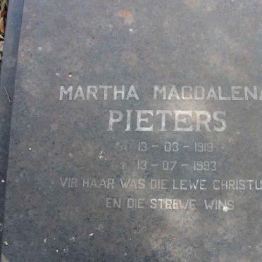 PIETERS Jan Abraham 1914-1978 &amp; Martha Magdalena 1919-1993