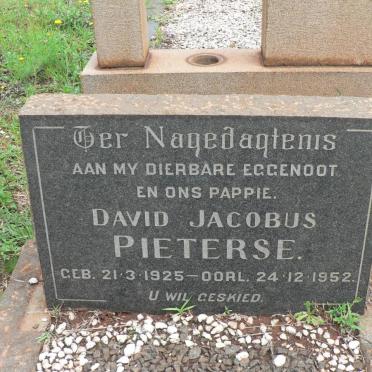 PIETERSE David Jacobus 1925-1952