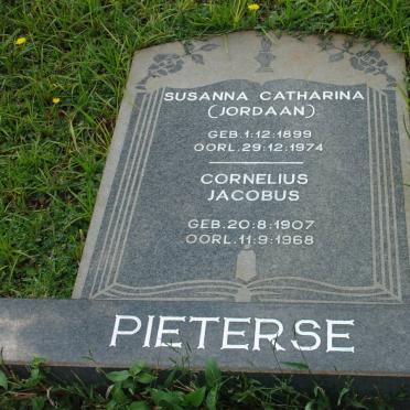 PIETERSE Cornelius Jacobus 1907-1968 &amp; Susanna Catharina JORDAAN 1899-1974