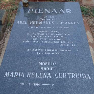 PIENAAR Abel Hermanus Johannes 1914-1999 &amp; Maria Helena Gertruida 1914-
