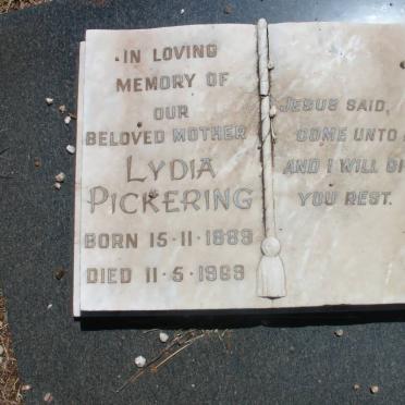 PICKERING Lydia 1889-1969