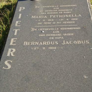 PIETERS Bernardus Jacobus 1903- &amp; Maria Petronella 1914-1982