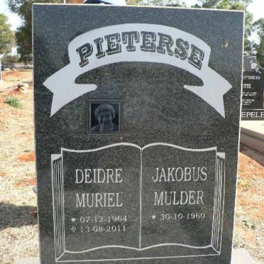PIETERSE Jakobus Mulder 1960- &amp; Deidre Muriel 1964-2011
