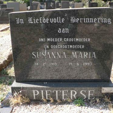 PIETERSE Susanna Maria 1910-1997