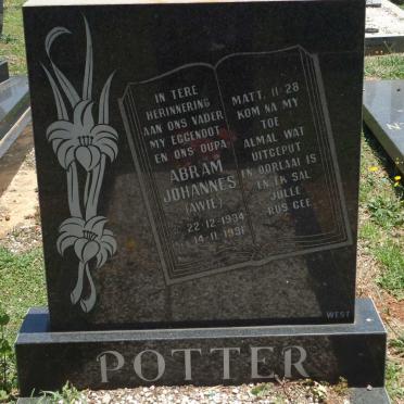 POTTER Abram Johannes 1934-1991