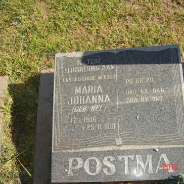 POSTMA Maria Johanna nee NEL 1936-1981