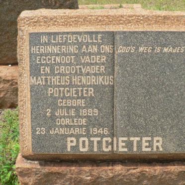 POTGIETER Mattheus Hendrikus 1889-1946