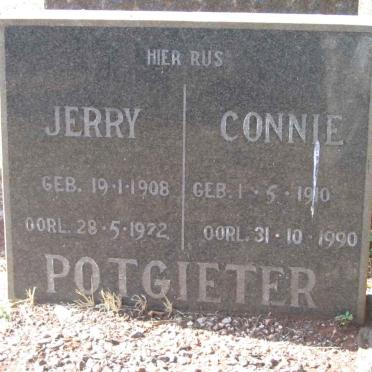 POTGIETER Jerry 1908-1972 &amp; Connie 1910-1990