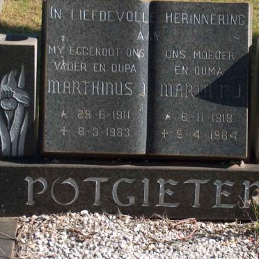 POTGIETER Marthinus J. 1911-1983 &amp; Maria P.J. 1919-1964