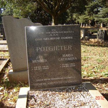POTGIETER Jan Hendrik 1916-1980 &amp; Maria Catharina 1923-2004