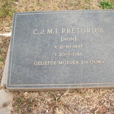 PRETORIUS C.J.M.I. 1897-1986