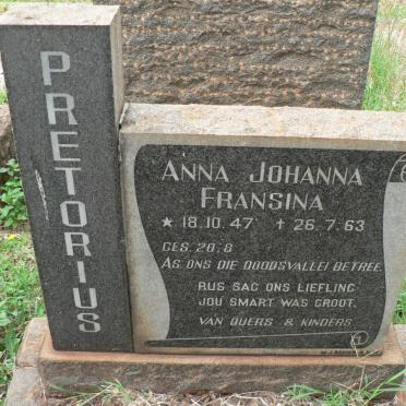 PRETORIUS Anna Johanna Fransina 1947-1963