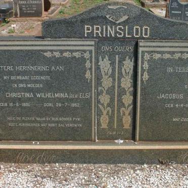 PRINSLOO Jacobus Marthinus 1884-1965 &amp; Christina Wilhelmina ELS 1891-1952