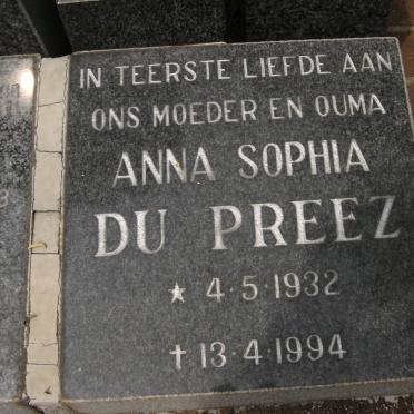 PREEZ Anna Sophia, du 1932-1994
