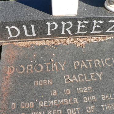 PREEZ Dorothy Patricia, du nee BAGLEY 1922-1984