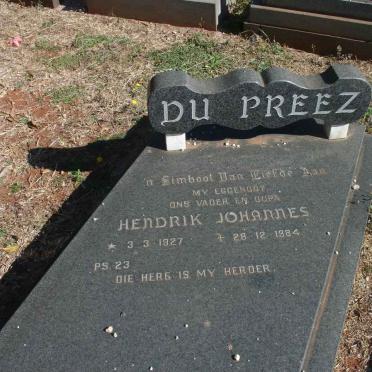 PREEZ Hendrik Johannes, du 1927-1984