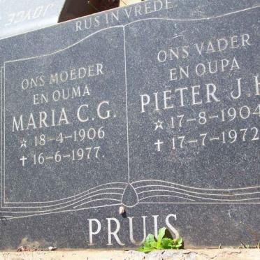 PRUIS Pieter J.H. 1904-1972 &amp; Maria C.G. 1906-1977