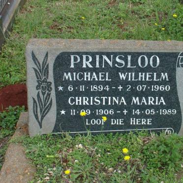 PRINSLOO Michael Wilhelm 1894-1960 &amp; Christina Maria 1906-1989