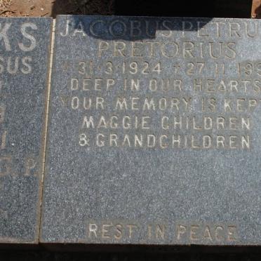 PRETORIUS Jacobus Petrus 1924-1991