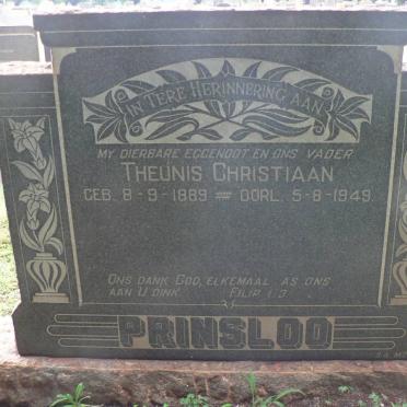 PRINSLOO Theunis Christiaan 1889-1949
