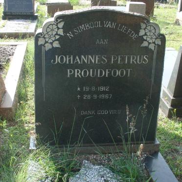 PROUDFOOT Johannes Petrus 1912-1967