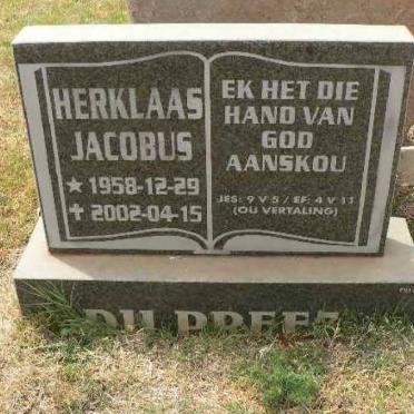 PREEZ Herklaas Jacobus, du 1958-2002