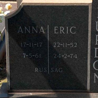 PURDON Anna 1917-1961 :: PURDON Eric 1952-1974
