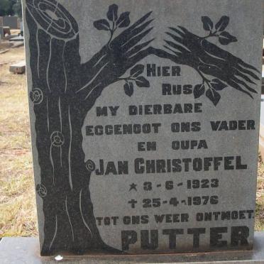 PUTTER Jan Christoffel 1923-1976
