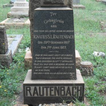 RAUTENBACH Ignatius S.L. 1907-1927