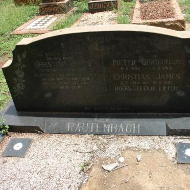 RAUTENBACH Pieter Gerhardus 1904-1968 :: RAUTENBACH Christian James 1910-1970 :: RAUTENBACH Christian James 1944-1982