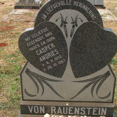 RAUENSTEIN Casper Andries, von 1933-1987