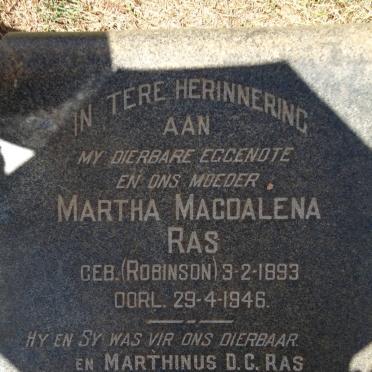 RAS Martha Magdalena nee ROBINSON 1893-1946
