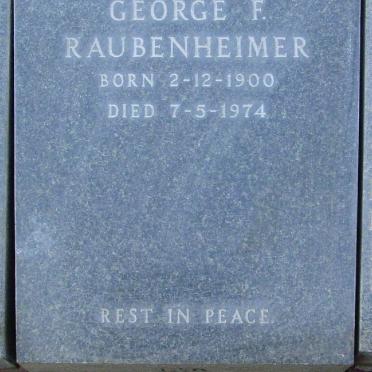 RAUBENHEIMER George F. 1900-1974