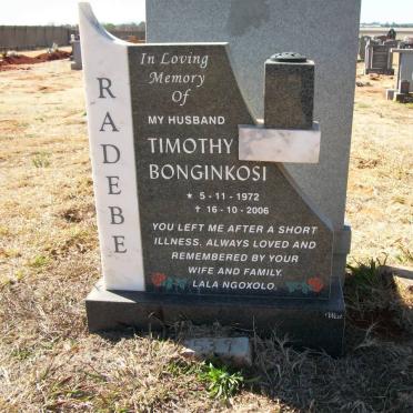 RADEBE Timothy Bonginkosi 1972-2006