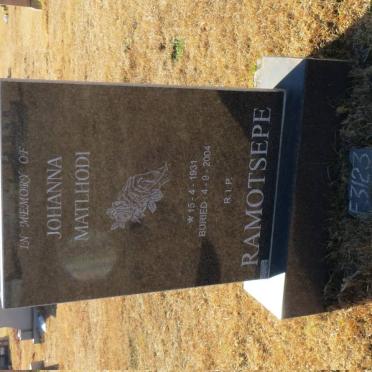 RAMOTSEPE Johanna Mathhodi 1931-2004