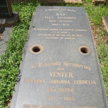 RAS Ella Catharina nee VENTER 1913-1974 :: VENTER Susanna Johanna Cornelia nee BOTHA 1877-1953