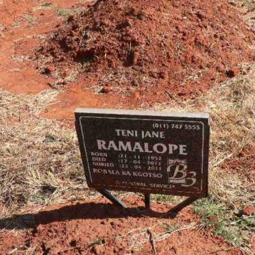 RAMALOPE Teni Jane 1952-2011